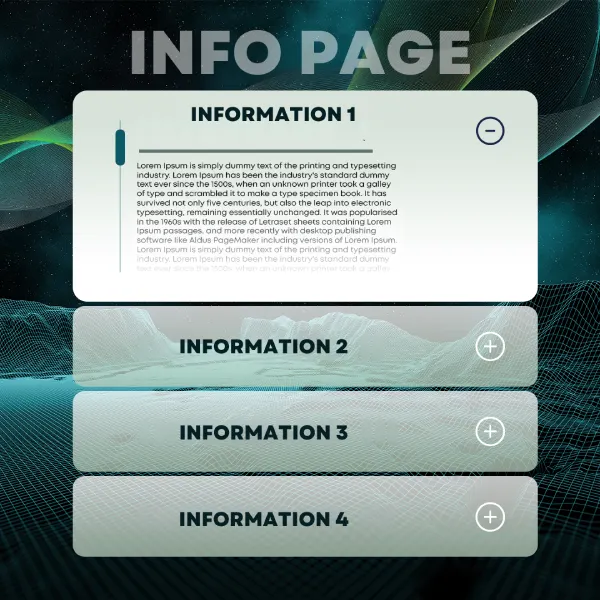 Shopify store information page